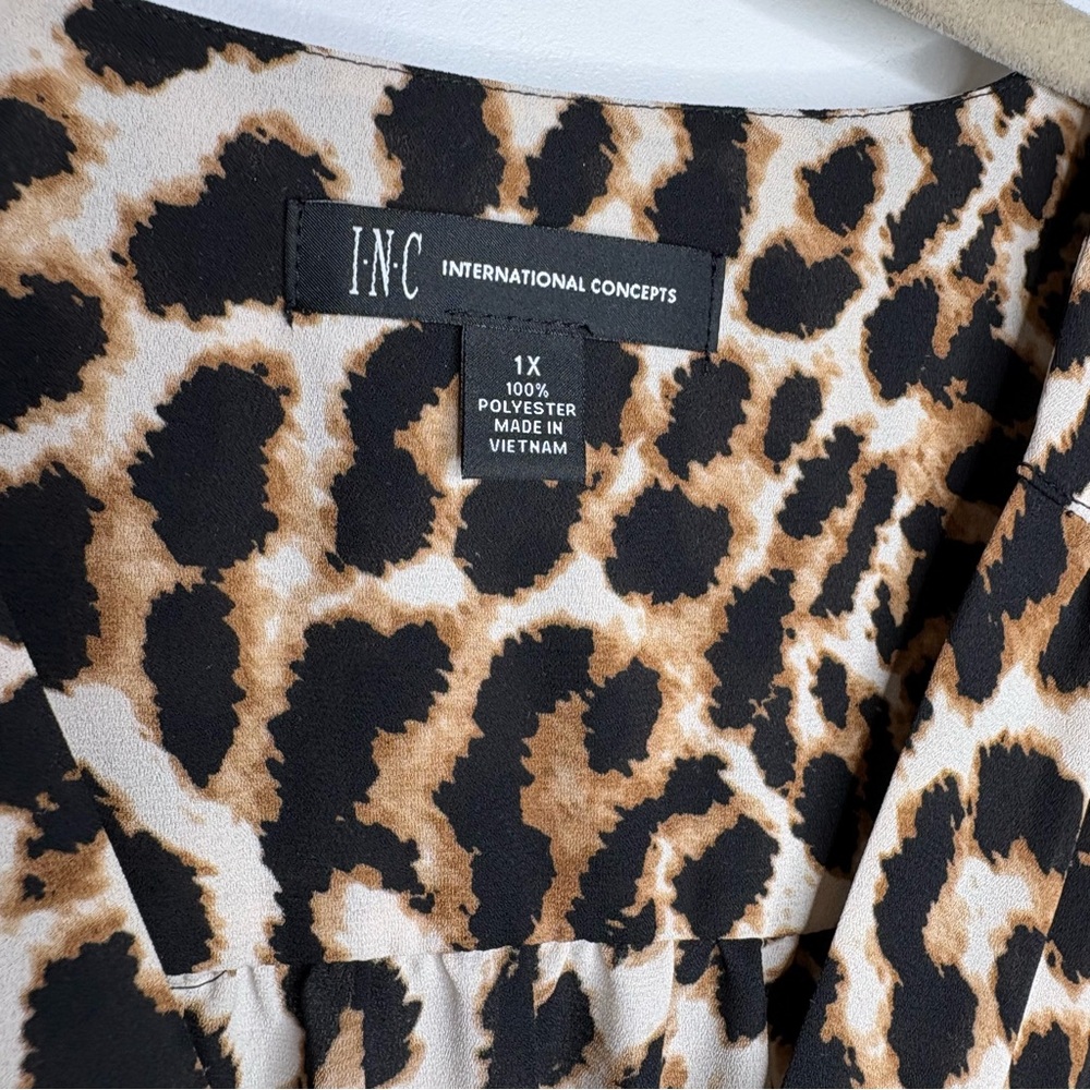 INC 1X Animal Print Women's Top - Picture 8 of 11